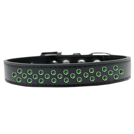 UNCONDITIONAL LOVE Sprinkles Emerald Green Crystals Dog CollarBlack Size 20 UN916226